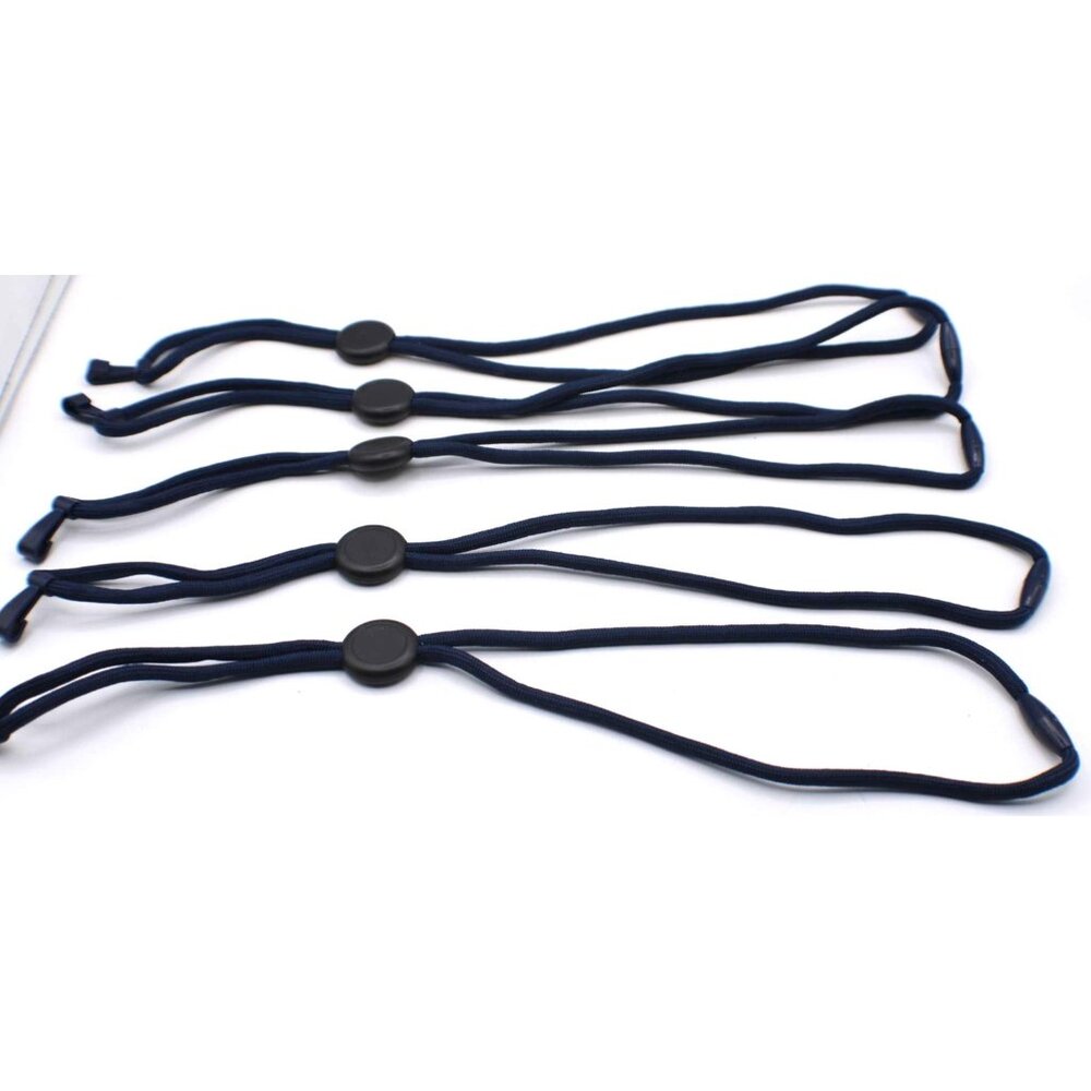 Lot 5 ID Badge Card Lanyard Blue Cord Strap Neck Rope Holder Clip Hook Adj NEW
